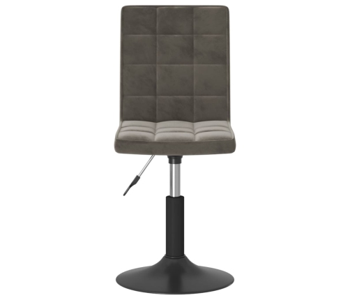 Sillas de comedor giratorias 4 unidades terciopelo gris oscuro