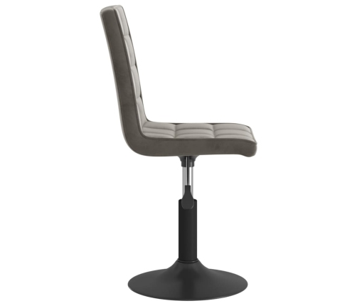 Sillas de comedor giratorias 4 unidades terciopelo gris oscuro