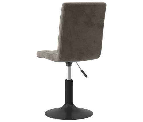 Sillas de comedor giratorias 4 unidades terciopelo gris oscuro