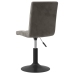 Sillas de comedor giratorias 4 unidades terciopelo gris oscuro