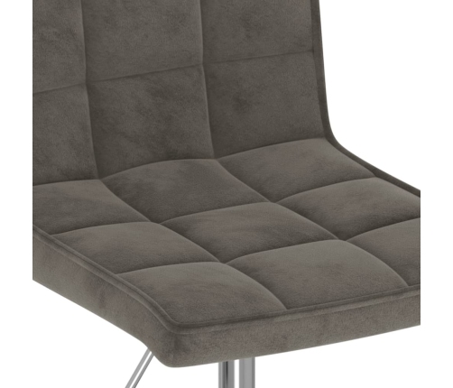 Sillas de comedor giratorias 4 unidades terciopelo gris oscuro