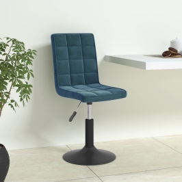 Sillas de comedor giratorias 4 uds terciopelo azul