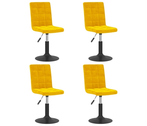 Sillas de comedor giratorias 4 uds terciopelo amarillo mostaza