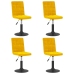 Sillas de comedor giratorias 4 uds terciopelo amarillo mostaza