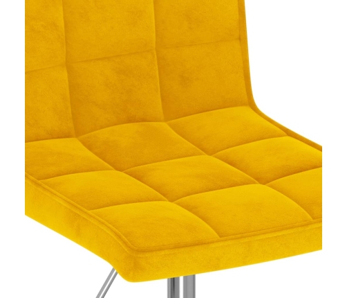 Sillas de comedor giratorias 4 uds terciopelo amarillo mostaza