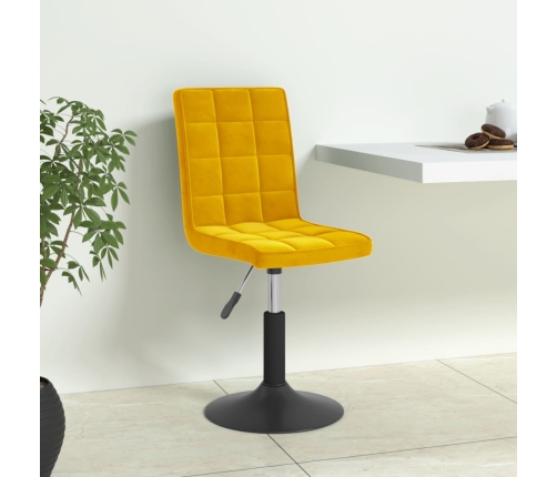 Sillas de comedor giratorias 4 uds terciopelo amarillo mostaza