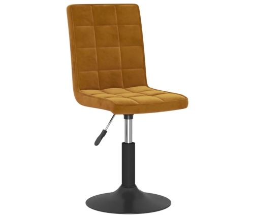 Sillas de comedor giratorias 6 uds terciopelo marrón