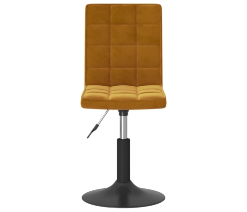 Sillas de comedor giratorias 6 uds terciopelo marrón
