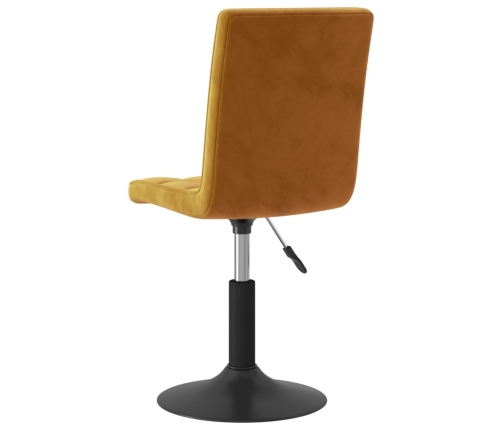 Sillas de comedor giratorias 6 uds terciopelo marrón
