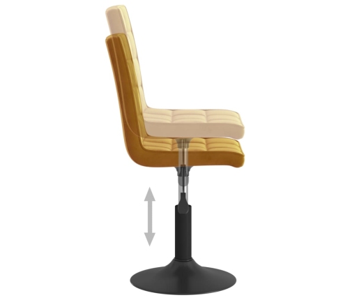 Sillas de comedor giratorias 6 uds terciopelo marrón
