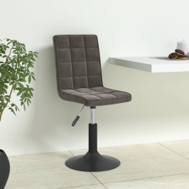 Sillas de comedor giratorias 6 unidades terciopelo gris oscuro