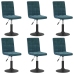 Sillas de comedor giratorias 6 uds terciopelo azul