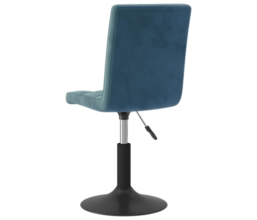 Sillas de comedor giratorias 6 uds terciopelo azul