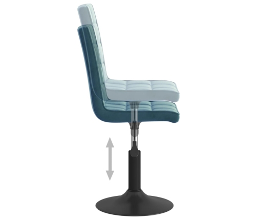Sillas de comedor giratorias 6 uds terciopelo azul