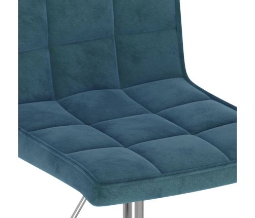 Sillas de comedor giratorias 6 uds terciopelo azul