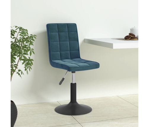 Sillas de comedor giratorias 6 uds terciopelo azul