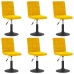 Sillas de comedor giratorias 6 uds terciopelo amarillo mostaza