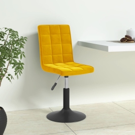 Sillas de comedor giratorias 6 uds terciopelo amarillo mostaza