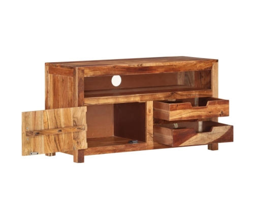 vidaXL Mueble para TV madera maciza de acacia 90x34,5x50 cm