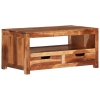 Mesa de centro de madera maciza de acacia 84x49x40 cm