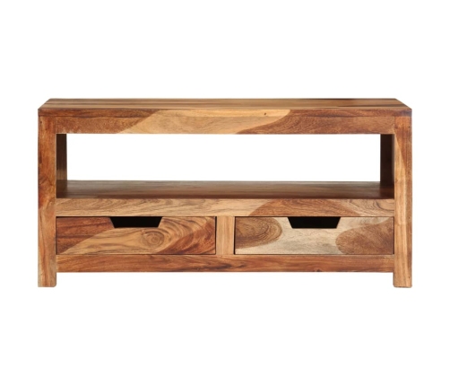 Mesa de centro de madera maciza de acacia 84x49x40 cm