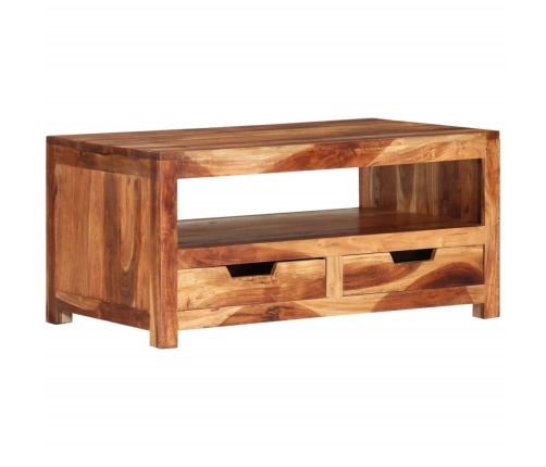 Mesa de centro de madera maciza de acacia 84x49x40 cm