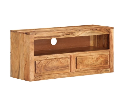 Mueble de TV madera maciza de acacia 88x30x40 cm