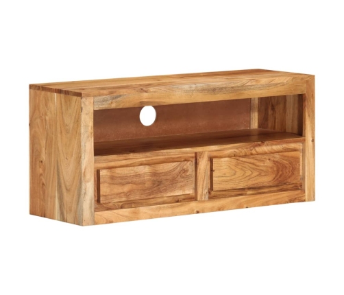 Mueble de TV madera maciza de acacia 88x30x40 cm