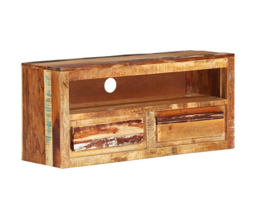 Mueble de TV madera maciza reciclada 88x30x40 cm