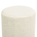 Hocker redondo blanco peluche