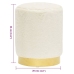 Hocker redondo blanco peluche