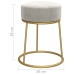 Hocker redondo gris claro terciopelo