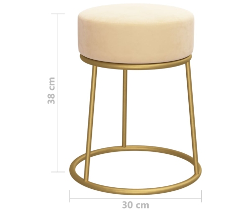 Hocker redondo terciopelo albaricoque