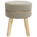 Hocker redondo gris oscuro terciopelo