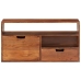 Mueble de TV de madera maciza de acacia 80x30x42 cm