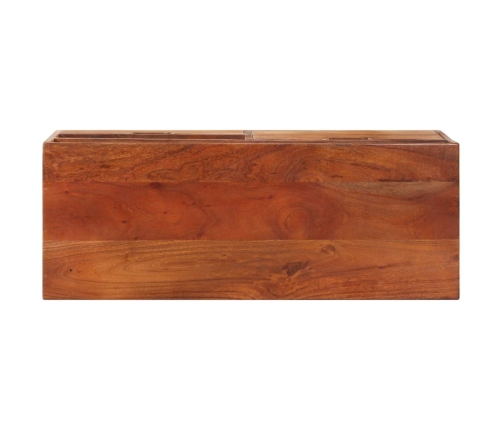 Mueble de TV de madera maciza de acacia 80x30x42 cm