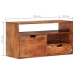 Mueble de TV de madera maciza de acacia 80x30x42 cm