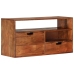 Mueble de TV de madera maciza de acacia 80x30x42 cm