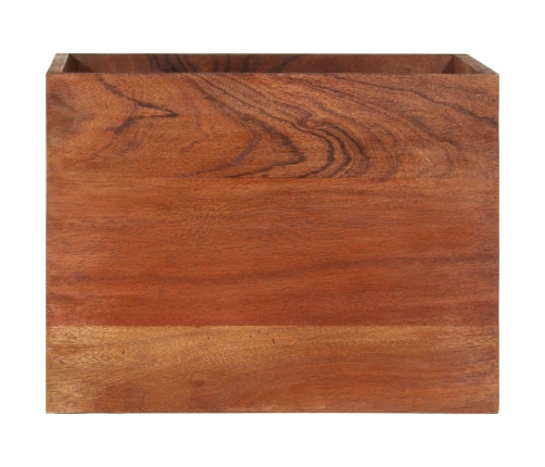 Estante de pared madera maciza de acacia 40x30x40 cm