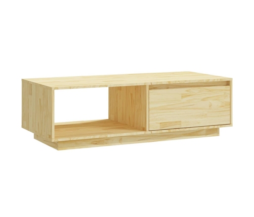 Mesa de centro de madera maciza de pino 110x50x33,5 cm