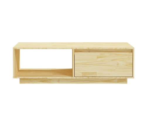 Mesa de centro de madera maciza de pino 110x50x33,5 cm