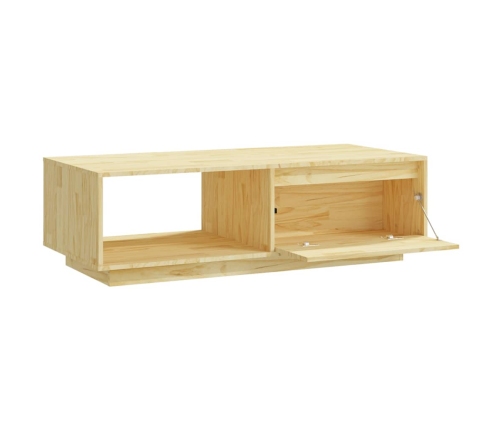 Mesa de centro de madera maciza de pino 110x50x33,5 cm