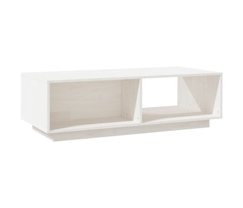 Mesa de centro de madera maciza de pino blanco 110x50x33,5 cm