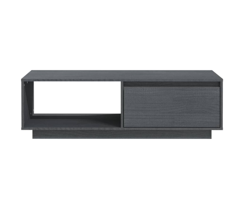 Mesa de centro de madera maciza de pino gris 110x50x33,5 cm