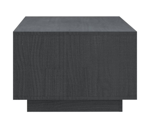 vidaXL Mesa de centro de madera maciza de pino gris 110x50x33,5 cm