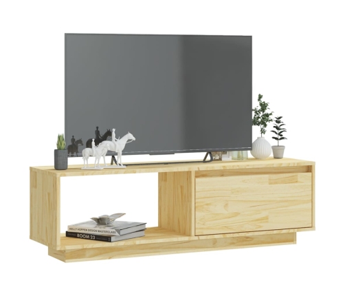 Mueble de TV de madera maciza de pino 110x30x33,5 cm