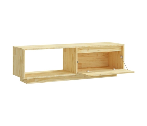 Mueble de TV de madera maciza de pino 110x30x33,5 cm