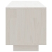 Mueble de TV de madera maciza de pino blanco 110x30x33,5 cm