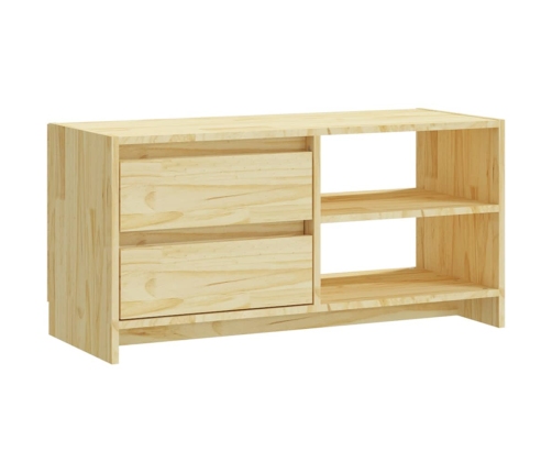 Mueble de TV madera maciza de pino 80x31x39 cm