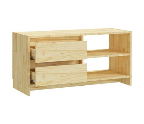 Mueble de TV madera maciza de pino 80x31x39 cm